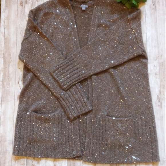 J. Jill Sweaters - J Jill women's brown and sparkly cardigan size Large (J5)